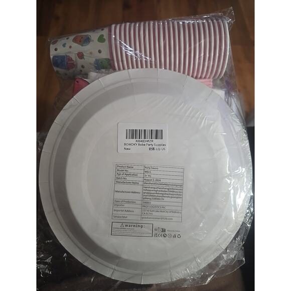 Boba Tea Party Decorations,Bubble Tea Birthday Tableware Set Include Plates Cups - Picture 7 of 8